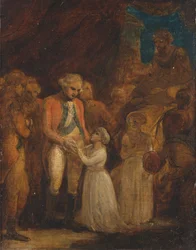 Die beiden Söhne von Tipu Sahib, Sultan von Mysore, werden General Cornwallis als Geiseln übergeben